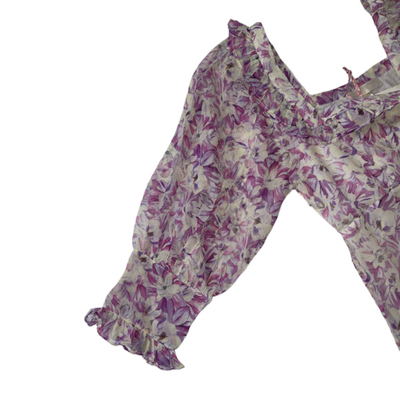 Love Shack Fancy Magenta Starlight Julio Silk Midi Dress Size XXS - Picture 7 of 13